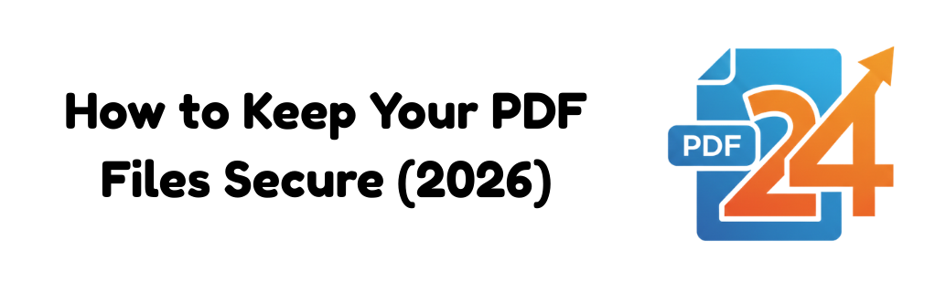 A digital padlock and shield protecting a PDF document folder from unauthorized access and hackers